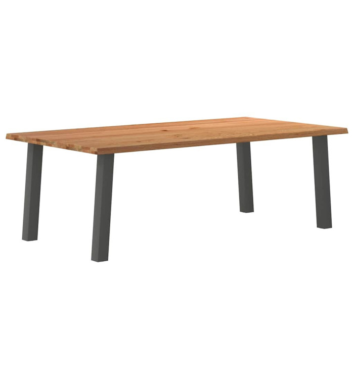 Table à manger et bord naturel bois massif chêne rectangulaire | Mobilier & Déco