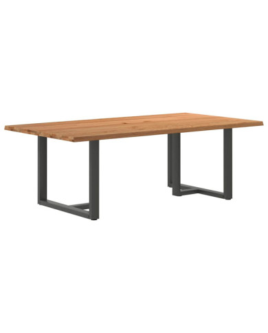 Table à manger et bord naturel bois massif chêne rectangulaire | Mobilier & Déco