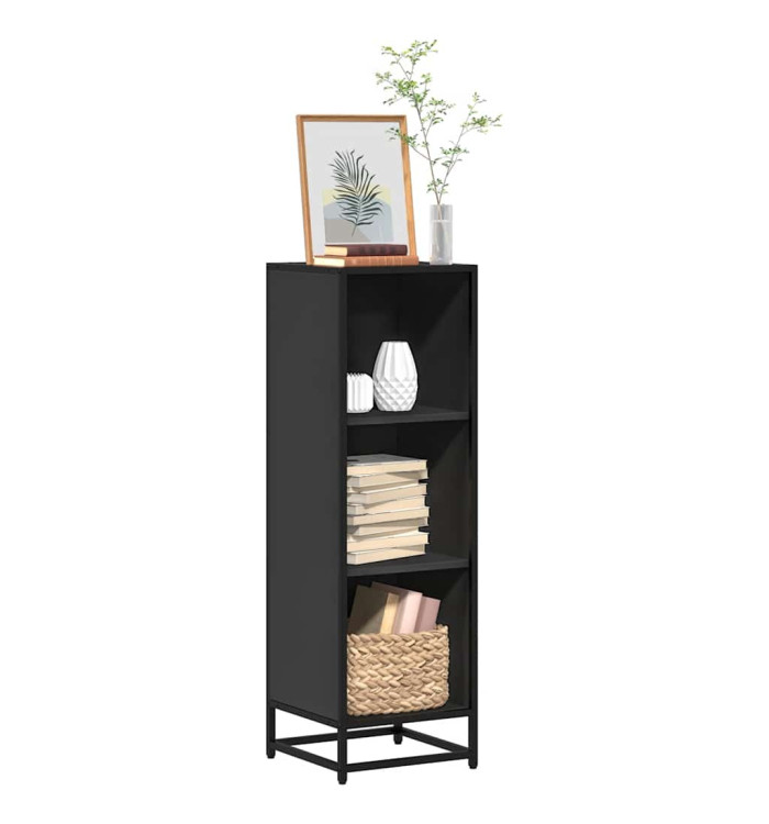 Bibliothèque noir 33,5x33x107,5 cm bois d'ingénierie | Mobilier & Déco