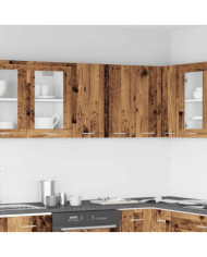 Armoire murale de cuisine "Lyon" vieux bois 60x31x60cm | Mobilier & Déco