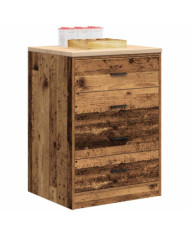 Armoire de rangement de garage vieux bois 60x51x85 cm bois pin | Mobilier & Déco