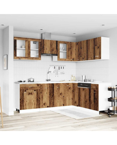 Ensemble d'armoires de cuisine 11 pcs vieux bois | Mobilier & Déco