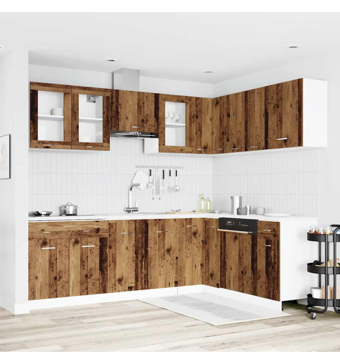 Ensemble d'armoires de cuisine 11 pcs vieux bois | Mobilier & Déco