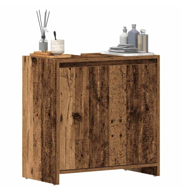 Armoire lavabo de salle de bain vieux bois 60x33x60 cm | Mobilier & Déco