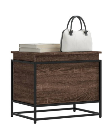Boîte de rangement avec couvercle chêne marron bois ingénierie | Mobilier & Déco