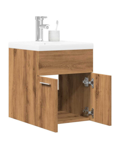 Ensemble de meubles salle de bain 2 pcs bois d'ingénierie | Mobilier & Déco