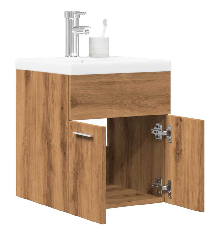 Ensemble de meubles salle de bain 2 pcs bois d'ingénierie | Mobilier & Déco