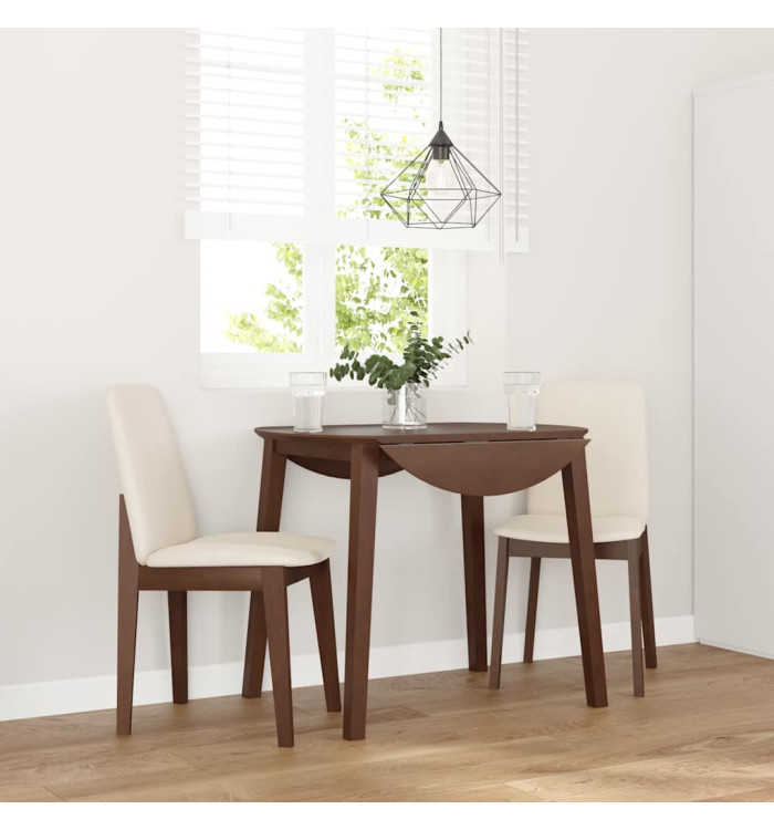 Chaises à manger coussins 2 pcs marron bois massif caoutchouc | Mobilier & Déco