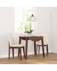 Chaises à manger coussins 2 pcs marron bois massif caoutchouc | Mobilier & Déco
