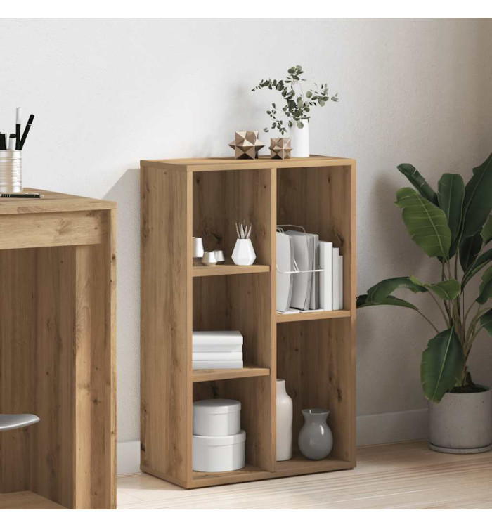 Bibliothèque chêne artisanal 50x25x80 cm bois d'ingénierie | Mobilier & Déco