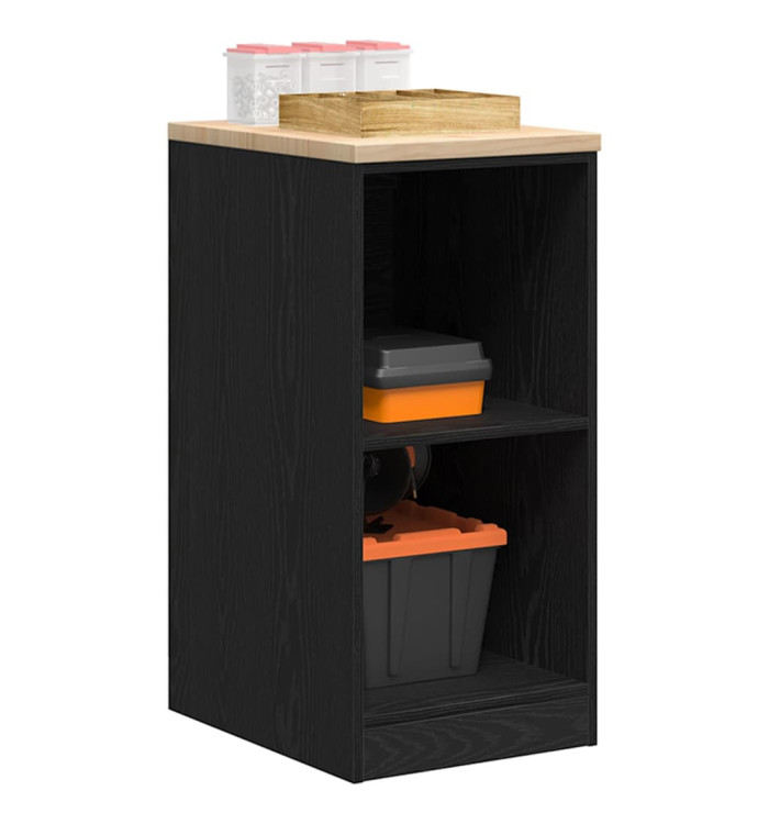 Armoire de rangement de garage noir 40x51x85 cm bois de pin | Mobilier & Déco