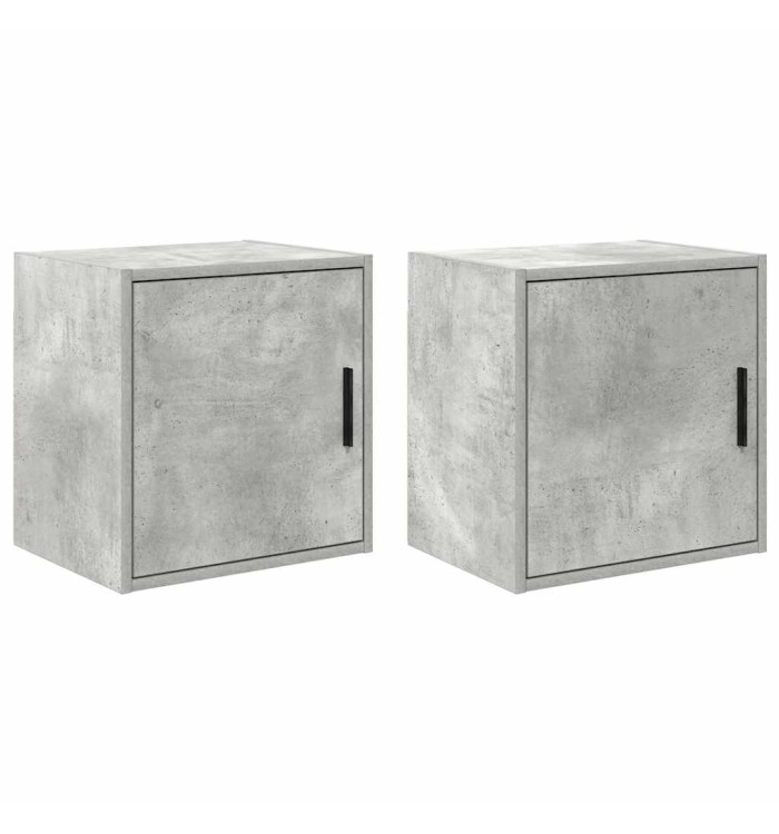 Armoires murales de garage 2 pcs gris béton bois d'ingénierie | Mobilier & Déco