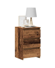 Table de chevet vieux bois 40x35x62,5 cm bois d'ingénierie | Mobilier & Déco