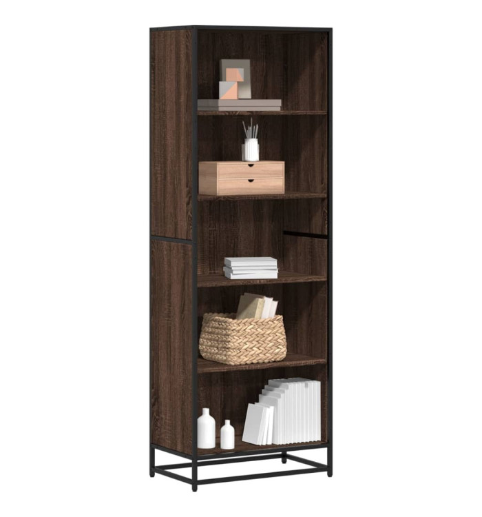 Bibliothèque chêne marron 60x35x170,5 cm bois d'ingénierie | Mobilier & Déco
