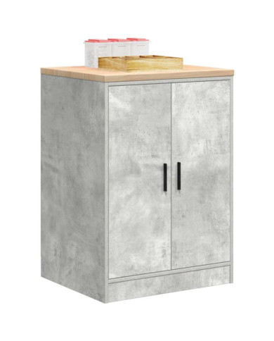 Armoire de rangement de garage gris béton 60x51x85 cm bois pin | Mobilier & Déco