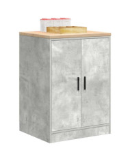Armoire de rangement de garage gris béton 60x51x85 cm bois pin | Mobilier & Déco