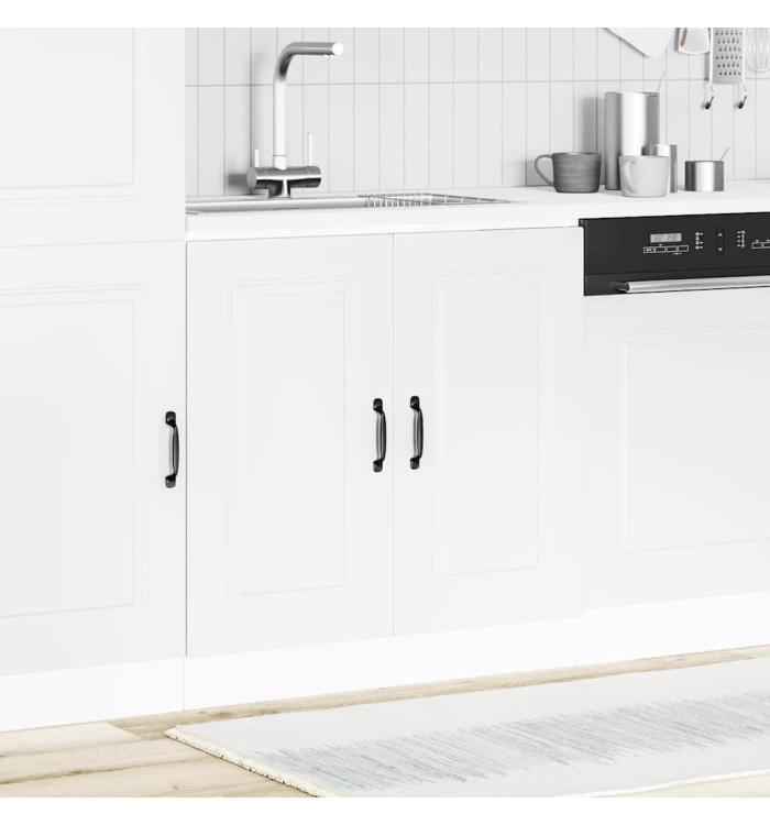 Meuble bas pour évier Kalmar blanc 80x46x81,5cm bois ingénierie | Mobilier & Déco