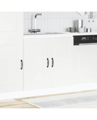 Meuble bas pour évier Kalmar blanc 80x46x81,5cm bois ingénierie | Mobilier & Déco