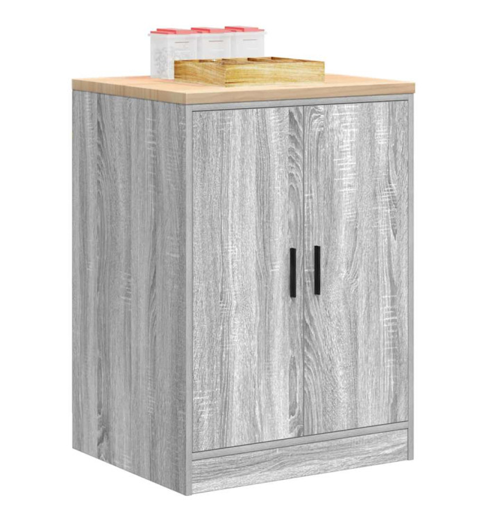 Armoire de rangement de garage sonoma gris 60x51x85 cm bois pin | Mobilier & Déco