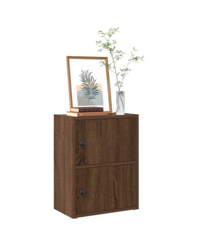 Bibliothèque chêne marron 40x24x52 cm bois d'ingénierie | Mobilier & Déco