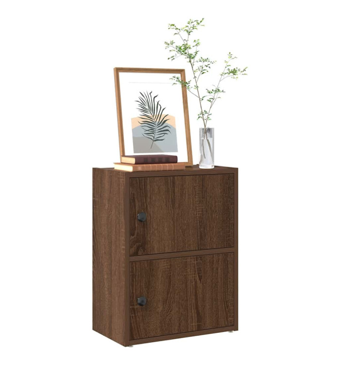 Bibliothèque chêne marron 40x24x52 cm bois d'ingénierie | Mobilier & Déco