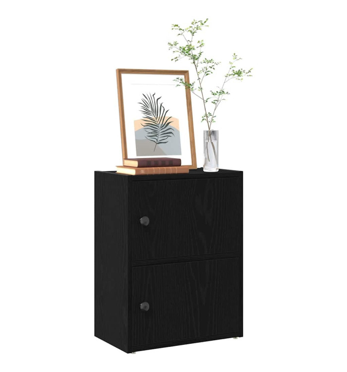Bibliothèque chêne noir 40x24x52 cm bois d'ingénierie | Mobilier & Déco
