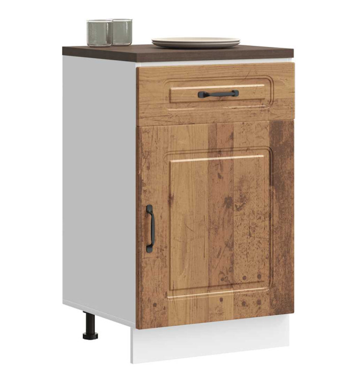 Armoire de cuisine Kalmar vieux bois bois d'ingénierie | Mobilier & Déco