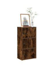 Bibliothèque chêne fumé 40x24x77 cm bois d'ingénierie | Mobilier & Déco