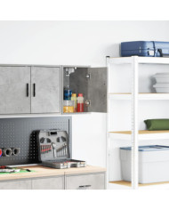 Armoire murale de garage gris béton bois d'ingénierie | Mobilier & Déco
