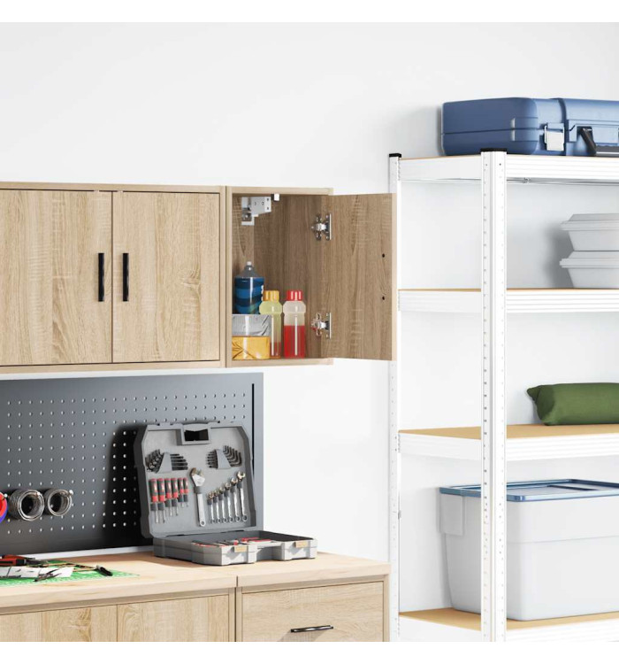 Armoire murale de garage chêne sonoma bois d'ingénierie | Mobilier & Déco