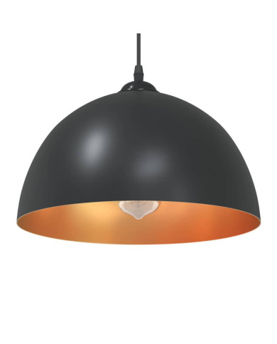 Lampes suspendues 2 pcs hauteur réglable E27 noir Ø 30 cm métal | Mobilier & Déco