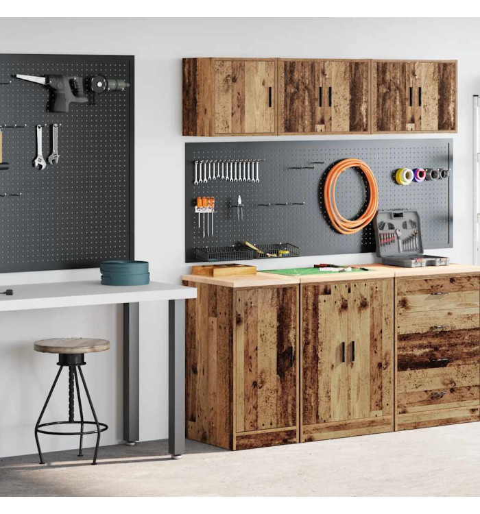 Armoires de garage 2 pcs vieux bois bois d'ingénierie | Mobilier & Déco