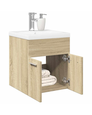 Ensemble de meubles de salle de bain 2 pcs chêne sonoma | Mobilier & Déco