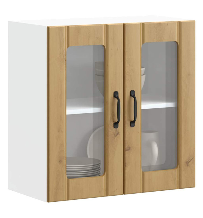 Armoire murale de cuisine avec porte en verre Lucca | Mobilier & Déco