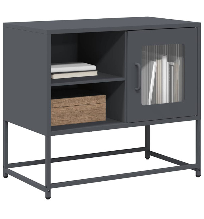 Meuble TV anthracite 68x39x60,5 cm acier | Mobilier & Déco
