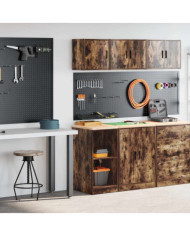 Armoires de garage 2 pcs chêne fumé bois d'ingénierie | Mobilier & Déco