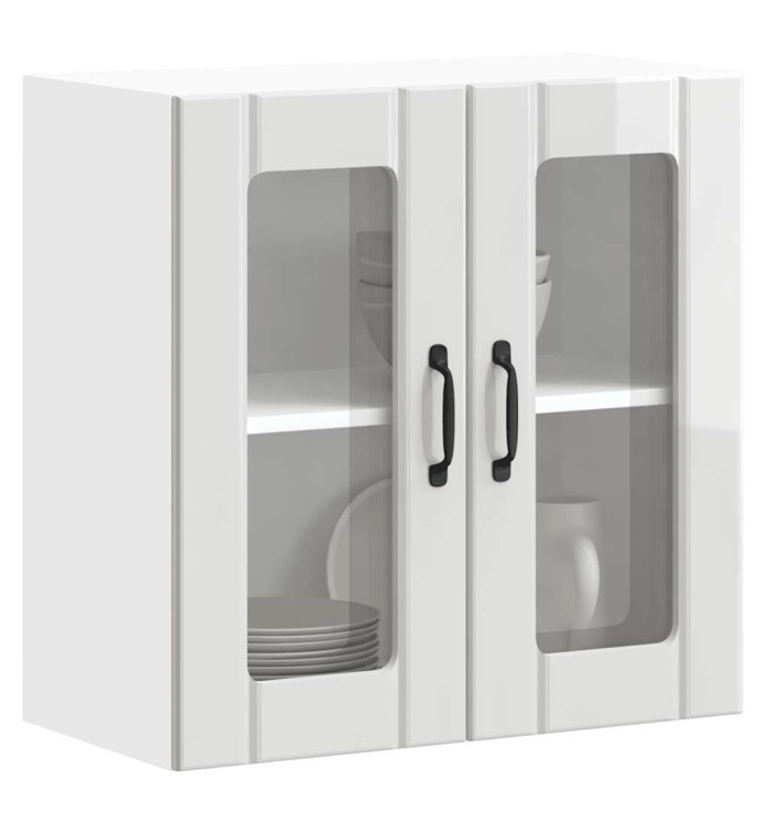 Armoire murale de cuisine avec porte en verre Lucca | Mobilier & Déco