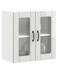 Armoire murale de cuisine avec porte en verre Lucca | Mobilier & Déco