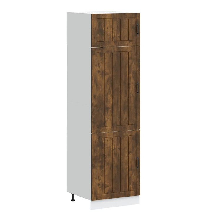 Armoire de cuisine Lucca chêne fumé bois d'ingénierie | Mobilier & Déco
