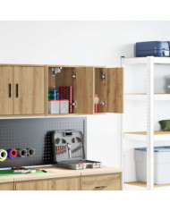 Armoires murales garage 2 pcs chêne artisanal bois d'ingénierie | Mobilier & Déco