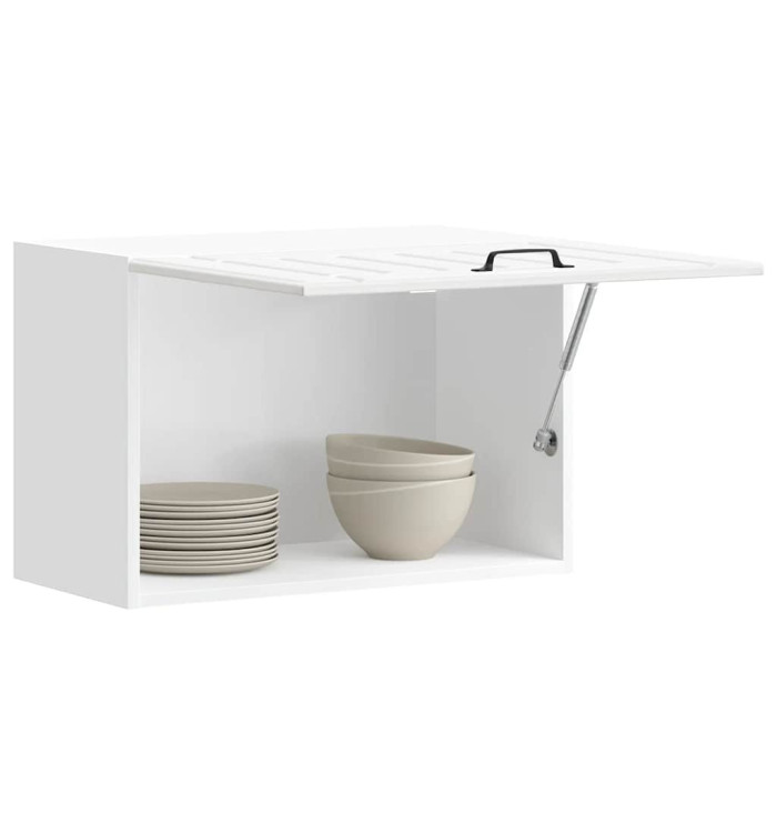 Armoire murale de cuisine Lucca blanc brillant bois ingénierie | Mobilier & Déco