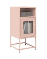 Table de chevet rose 36x39x78 cm acier laminé à froid | Mobilier & Déco