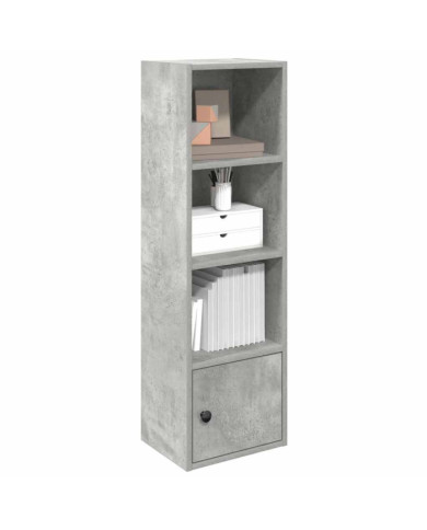 Bibliothèque gris béton 31x24x102 cm bois d'ingénierie | Mobilier & Déco
