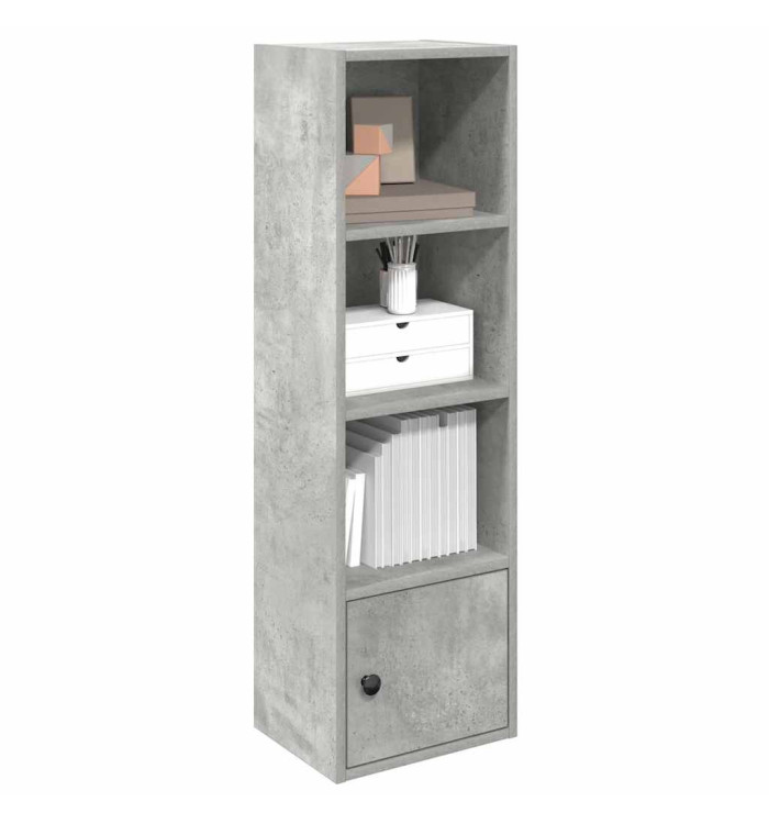 Bibliothèque gris béton 31x24x102 cm bois d'ingénierie | Mobilier & Déco