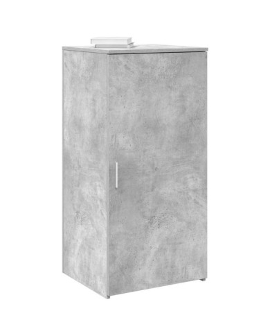 Armoire de rangement gris béton 50x45x103,5cm bois d'ingénierie | Mobilier & Déco
