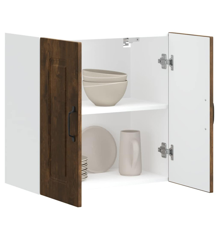 Armoire murale de cuisine Kalmar chêne fumé bois d'ingénierie | Mobilier & Déco