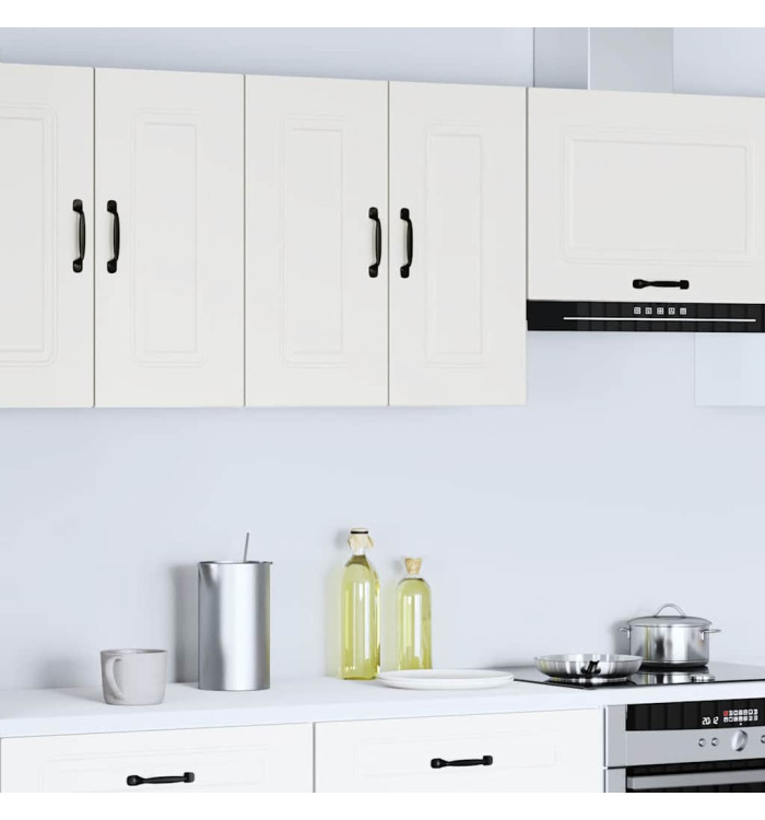 Armoire murale de cuisine Kalmar blanc bois d'ingénierie | Mobilier & Déco