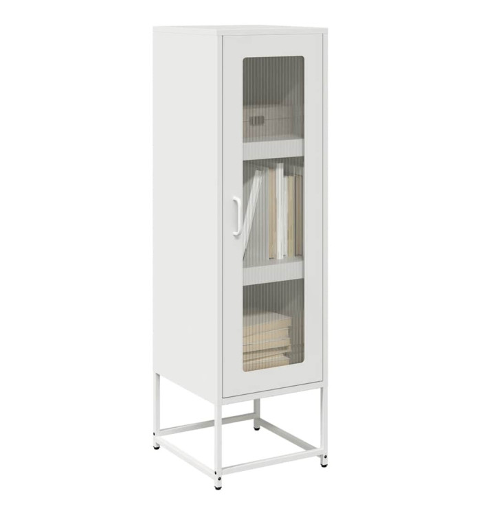 Buffet haut blanc 36x39x123 cm acier laminé à froid | Mobilier & Déco