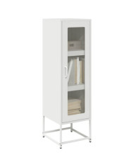 Buffet haut blanc 36x39x123 cm acier laminé à froid | Mobilier & Déco