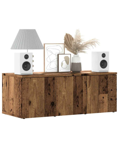 Meuble TV vieux bois 80x34x30 cm bois d'ingénierie | Mobilier & Déco